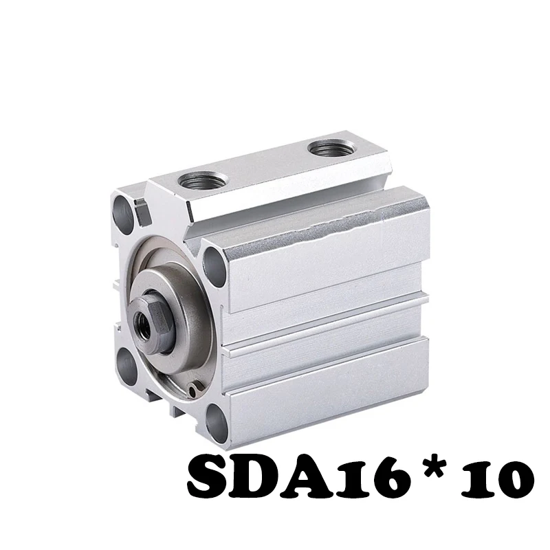 

Free shipping SDA16*10 Standard cylinder thin cylinder SDA Series 16mm Bore 10mm Stroke Mini Aluminum Alloy Air Cylinders