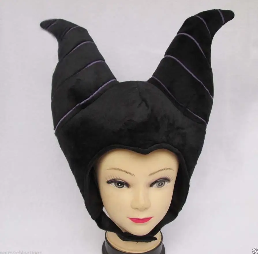 

New Sleeping Beauty Maleficent Plush Hat Horns Sleeping Beauty Costume