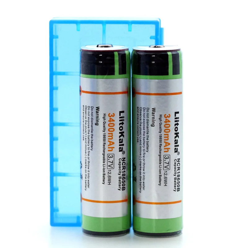 Liitokala защищает 18650 NCR18650B 3400mAh перезаряжаемый литий-ионный аккумулятор с PCB 3,7 V батареи+ коробка для хранения