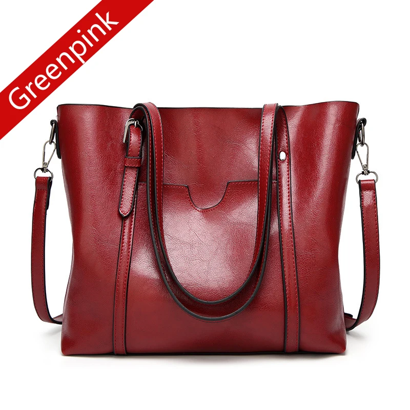 

Greenpink Luxury Handbags Women Bags Designer Top-handle Shoulder Bags for Women 2017 Leather Messenger Crossbody Bag Female