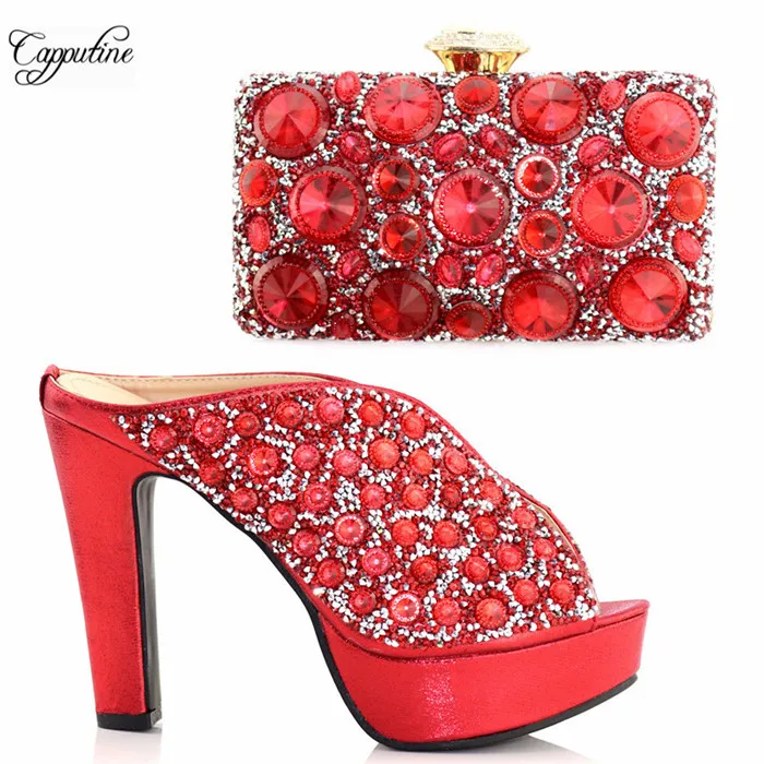 Red sandals and matching bag Clearance