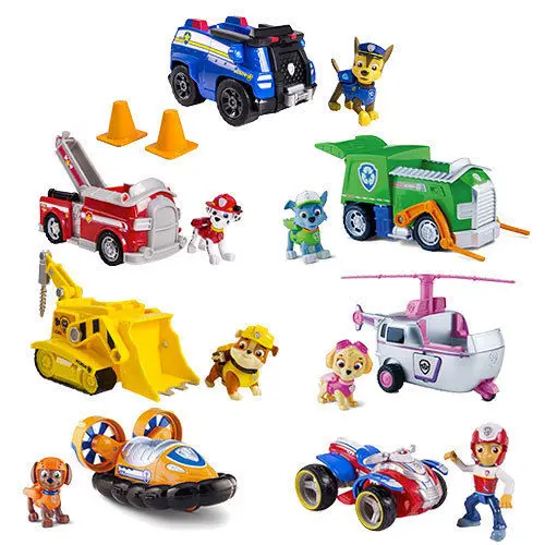 

7pcs/set Genuine Paw Patrol Vehicle car and figure Spin Master Nickelodeon ryder chase marshal rescue set kids Birthday gift toy