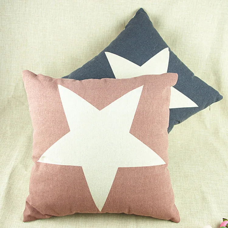 

Cheap color five-pointed star cotton pillow office sofa cushion cotton pillow / lumbar pillow can support mixed batch coreless