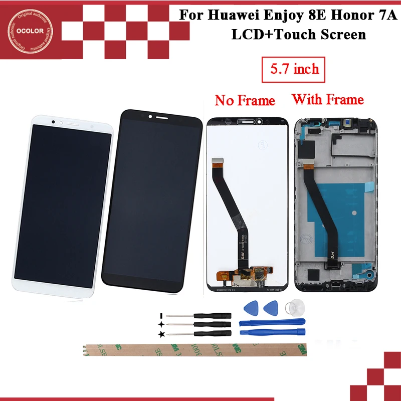 

ocolor For Huawei Enjoy 8E LCD Display and Touch Screen +Frame 5.7" Accessories For Huawei Honor 7A AUM-TL00 AUM-TL20 LCD +Tools