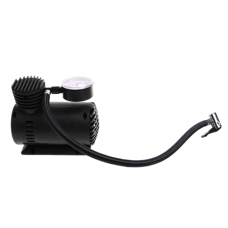 Bomba com Calibre o Envio Gratuito de Alta Qualidade dc 12 v Carro Automático Portátil Mini Compressor ar Elétrico Pneu Inflator Novo 1 pc 300 Psi 4 Cheap Bomba inflável
