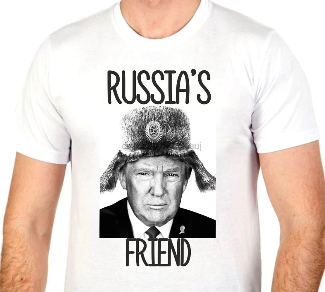 2019 весенне летние футболки с русским человеком Путиным Трампом Обамой Забавный