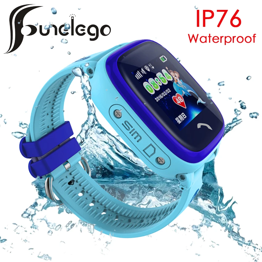 Funelego DF25 Waterproof Child GPS Watch Touch Screen SOS Smart Watch Phone For Kids Deep Water Resistant Swimming SeTracker