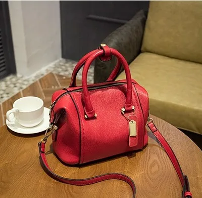 

Boston Shoulder Bags Women Leather Handbags Tote Bags for Women 2019 Dress Solid Women Bag