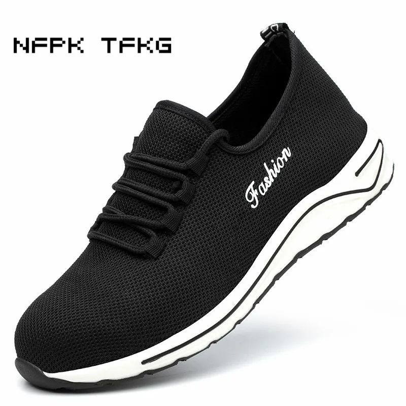 men's casual breathable steel toe covers working safety