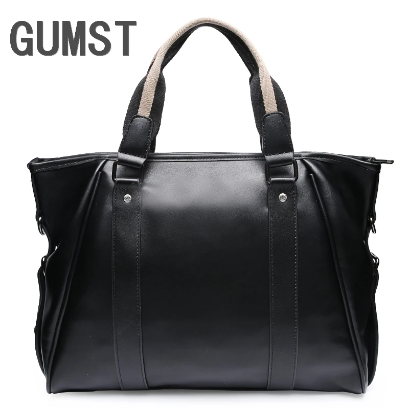 GUMST Leather bag Business Men bags Laptop Tote Briefcases Crossbody