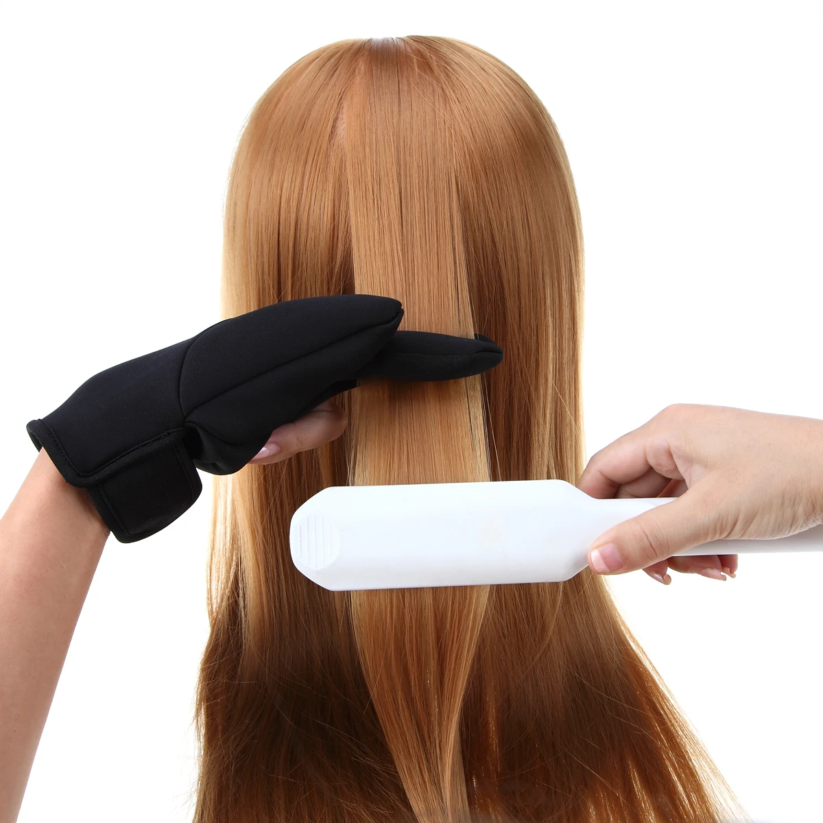 Профессиональная стрижка волос три пальца перчатки термостойкая перчатка выпрямление волос щипцы для завивки Инструменты для укладки волос