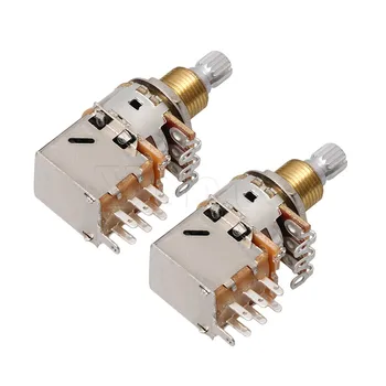

Yibuy 18mm Guitar Switch Knob A500K Cooper Shaft Push Pull Guitar Control Pots Volume Potentiometers Pack of 2