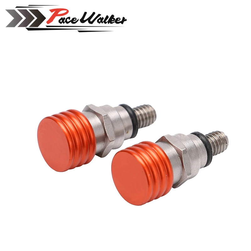M4*0.7mm Orange cnc aluminum Fork Air Bleeder Relief Valve Motorcycle