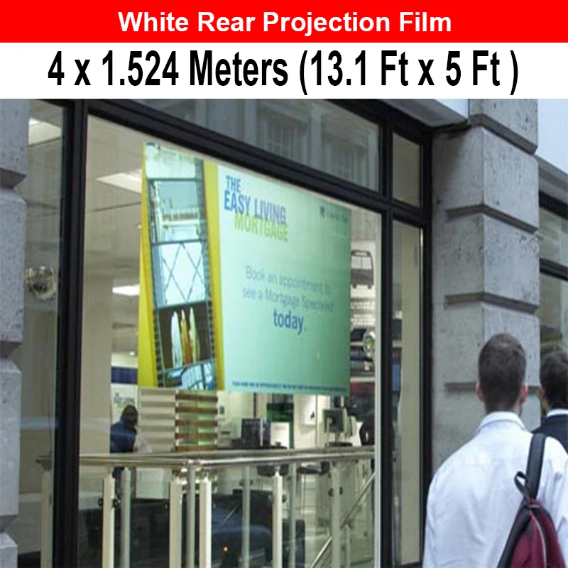Белый задний проекционный экран фольги для выставки, образования, сенсорной фольги очки дисплей(1,524*4 м