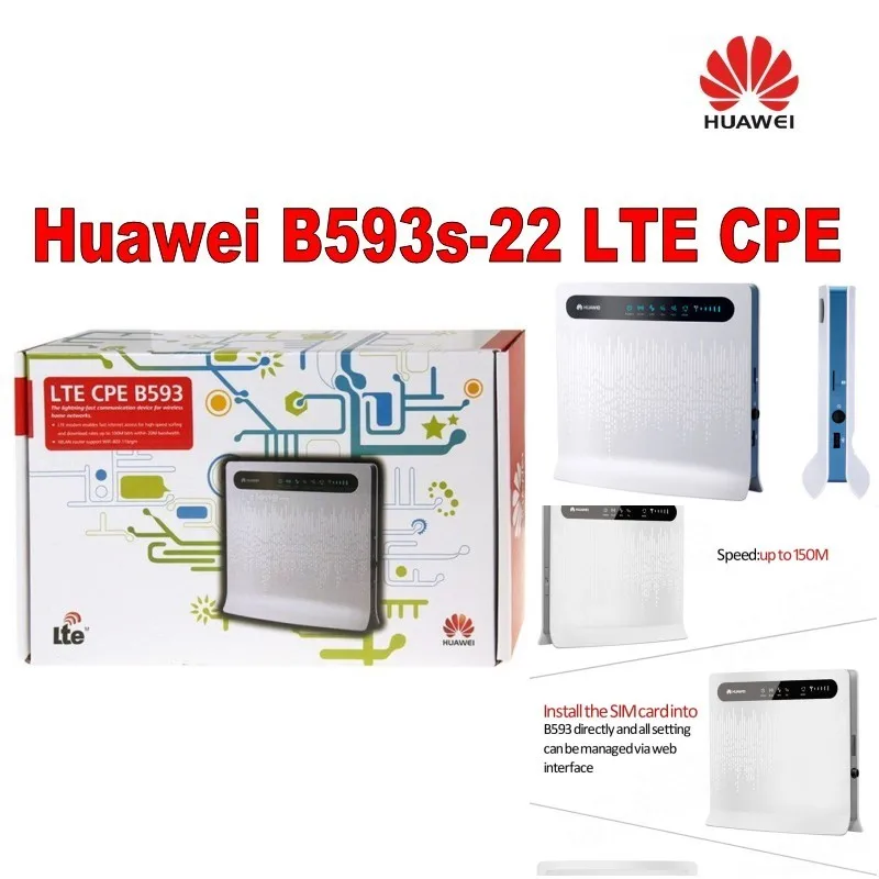 Много 20opcs huawei B593s-22 4 г LTE CPE Беспроводной и WLAN маршрутизатор+ пара антенны