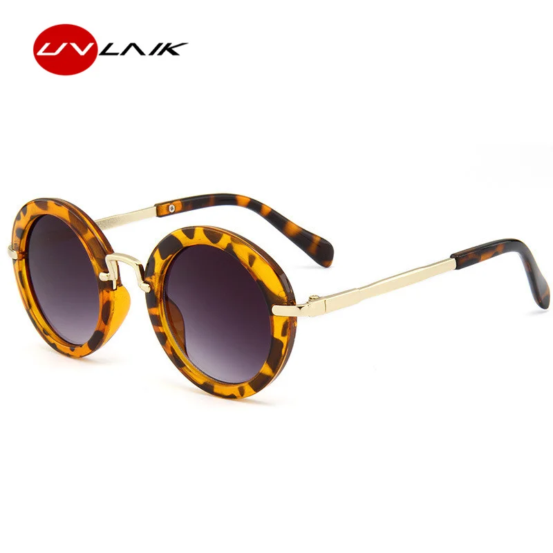 

UVLAIK 2019 Kids Sunglasses Boys Brand Children Round Sun Glasses For Girls Baby Goggles UV400 Eyewear Child Retro Shades