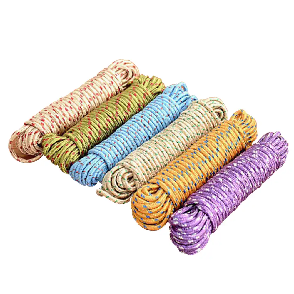 jard/ín 10 m ropa de varios colores multifuncional Cuerda trenzada de nailon resistente para camping Clothesline Rope