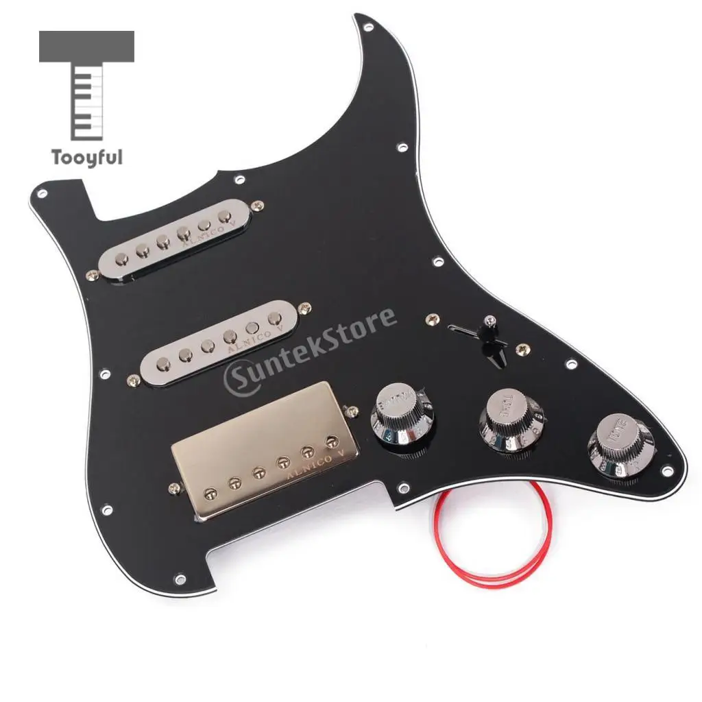 Tooyful Exquisite Unfinished Guitars Wood Body with Wired Plastic Pickguard for Strat ST Electric Guitar Parts