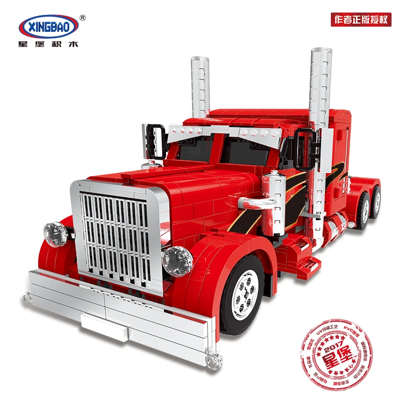 

XingBao 03012 LegoESS Technic MOC Series The Red Monster Car Model Kit Building Blocks Bricks Educational Toys For Children Gift