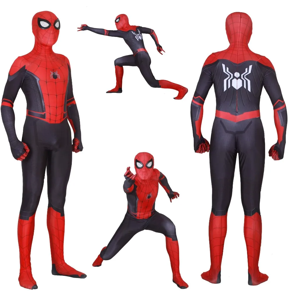 

Adult Kids Spider Man Far From Home Peter Parker Cosplay Costume Zentai Spiderman Superhero Bodysuit Suit Jumpsuits