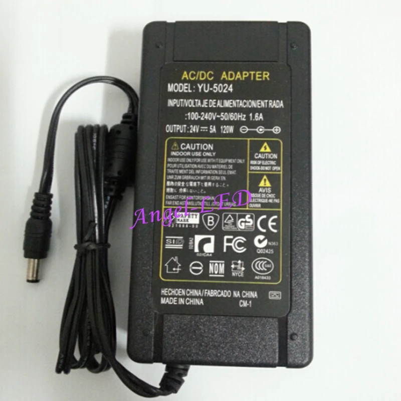 

Free shipping AC100-240V to DC24V 5A 120W led Power Adapter supply DC24V 120W Voltage transformer for CCTV PSU LED strip lamp