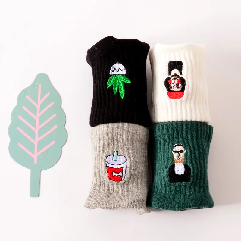 35 40 унисекс хлопок носки Harajuku для женщин мужчин Ulzzang Calcetines черный белый японский