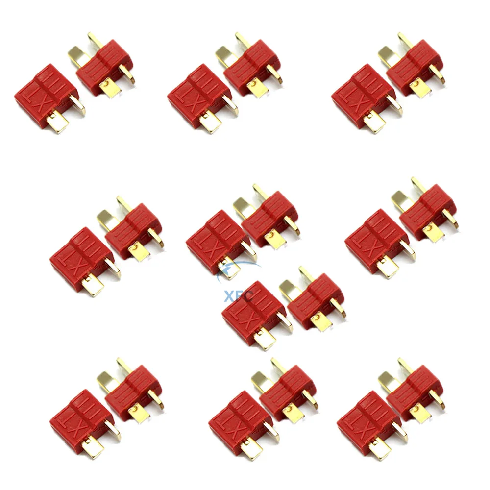 

10Pairs Deans Ultra T Plug Connector anti-slip T Plug Male Female For RC Lipo Battery ESC