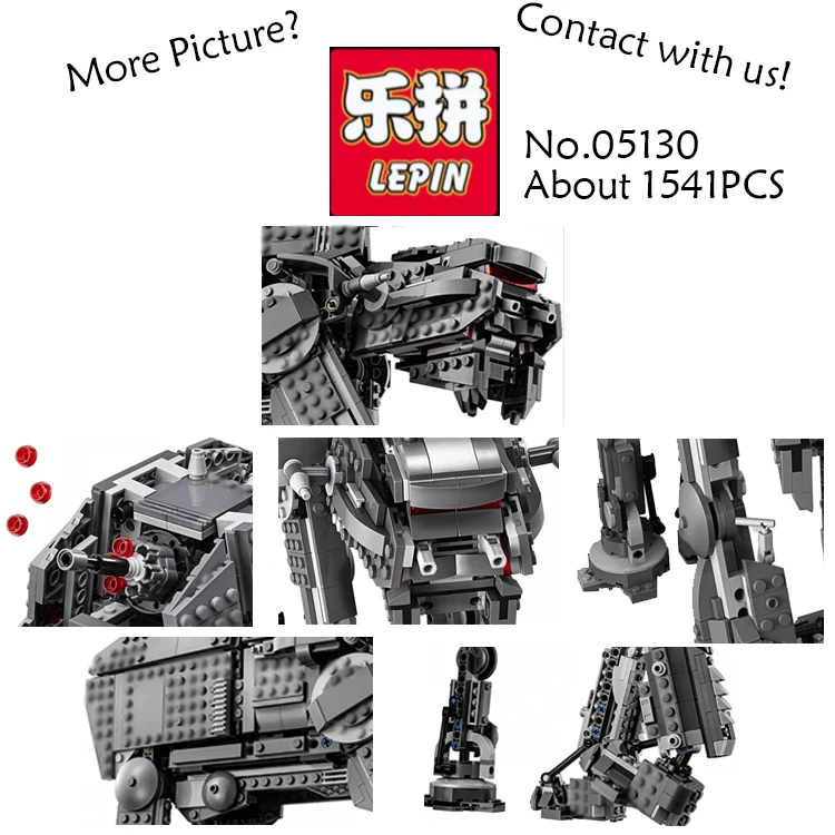 

LEPIN Star Wars 05130 1541PCS First Order Heavy Assault Walker Building Blocks Bricks toys for children gifts 75189 brinquedos