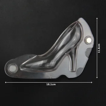 

(8pcs/lot)Free Shipping Plastic Transparent Lady High Heel Shoe Chocolate Mould(Medium size 18.1x11.6cm)