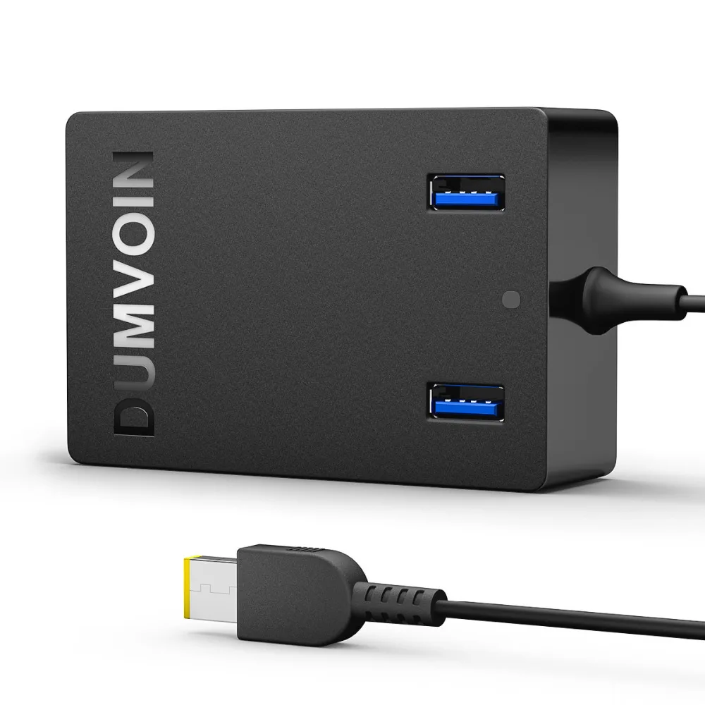 DUMVOIN Laptop Charger 20V/3.25A 65W with 2 USB Ports for Lenovo Yoga