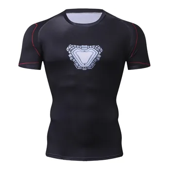 

Avengers 3 Raglan Sleeve Compression Shirts Iron Man 3D Printed T shirts Men 2018 Summer Comics Cosplay Costume Top Black/red