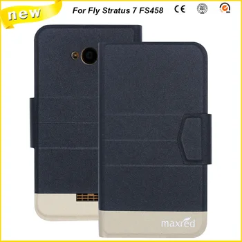 

Original!Fly Stratus 7 FS458 Case 5 Colors High Quality Flip Ultra-thin Luxury Leather Flip Stand Leather Phone Shell Cases