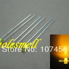 1000 шт 3 мм рассеянные, желтые круглые светодиодные бесфланцевые желтые линзы светодиодные лампы 3 мм Ультра Яркие желтые светодиодные