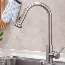 Поворотный 304 нержавеющая сталь без свинца горячей и холодной воды выдвижной кухонный кран выдвижной кухонный распылительный смеситель 315-A