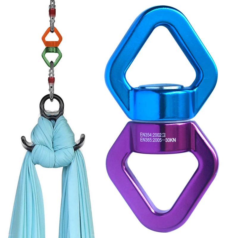

NEW 30KN Yoga Accessories Universal Ring Gimbal Ring Rotary Connector Rotational Hammock Swing Spinner Rope Swivel Connector