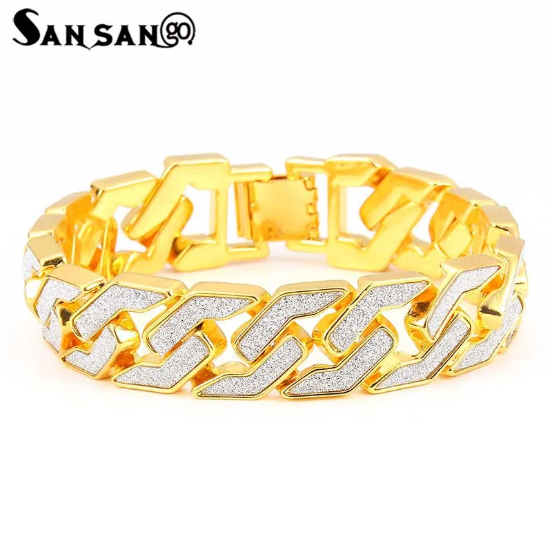 

Bracelet For Men Women 8.6inch Gold Silver Alloy Cuban Link Chain Iced Out 2 Row Rhinestones Hip Hop Bracelet Party Jewelry Gift