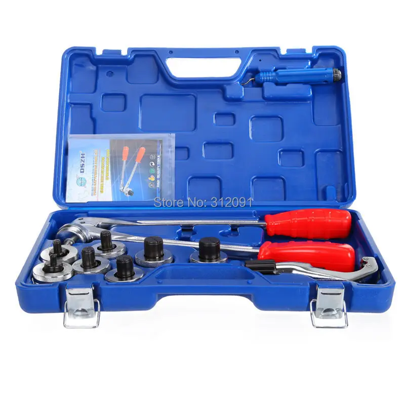 

(Ship from US) Hand Hvac Swaging Tool 3/8", 1/2", 5/8", 3/4", 7/8", 1", 1 1/8" Copper Tubing Expander Kit 7 Head Tube Expander
