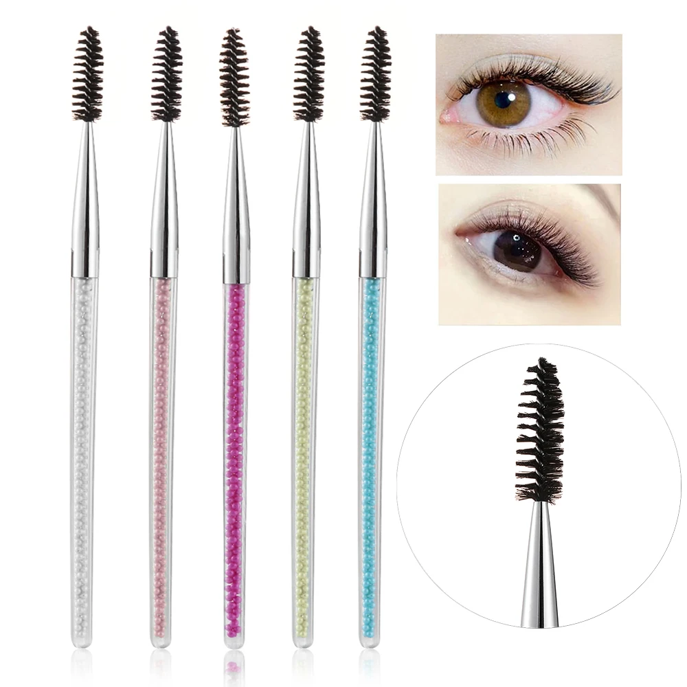 

Mascara Spiral Wands Applicator SpoolerEyelash Eyebrow Brush Rhinestone Eyes Makeup Brush Eyelashes Brow Comb Eyelash Extension