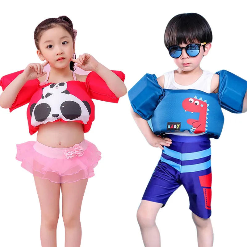 

Hot Sale! Cute Baby Arm Ring Save Vest Swimwear Cartoon Pattern 2-8Y Boy&Girl Swimsuit Kid Children Foam Safety Swimming Suit