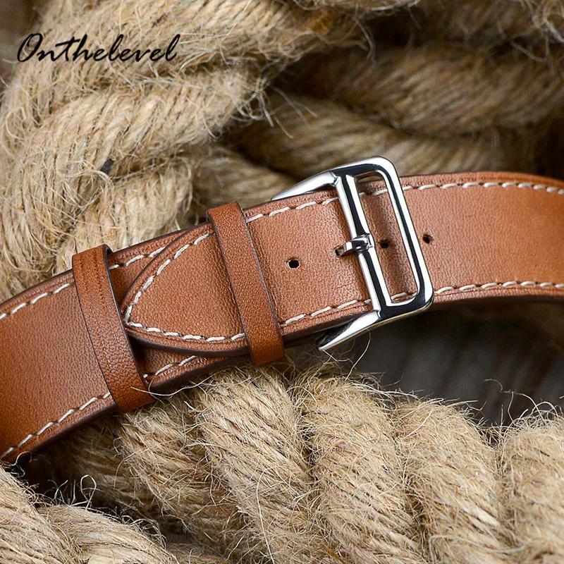 

Onthelevel Genuine Leather Retro Apple Watch Band 42mm 38mm Smart Watch Strap Reloj Watch Accessories for iWatch 1/2/3/4