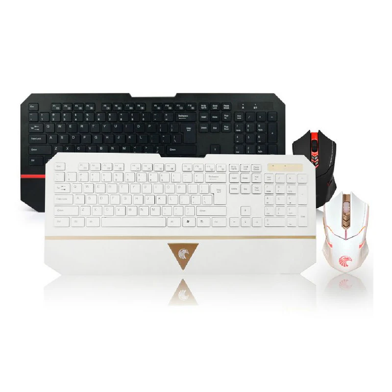 wireless keyboard mouse gamer gaming set kit combos 2.4G laser mouse