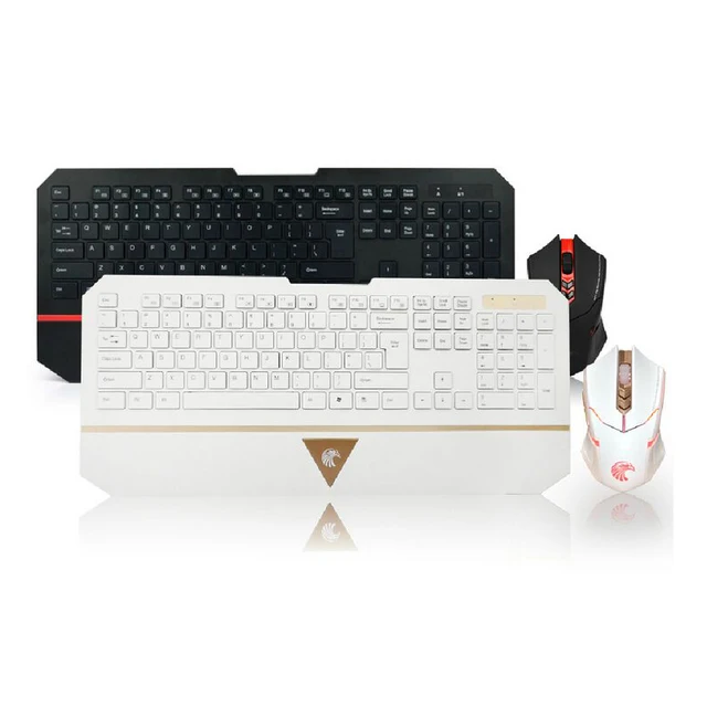 wireless keyboard mouse gamer gaming set kit combos 2.4G laser mouse