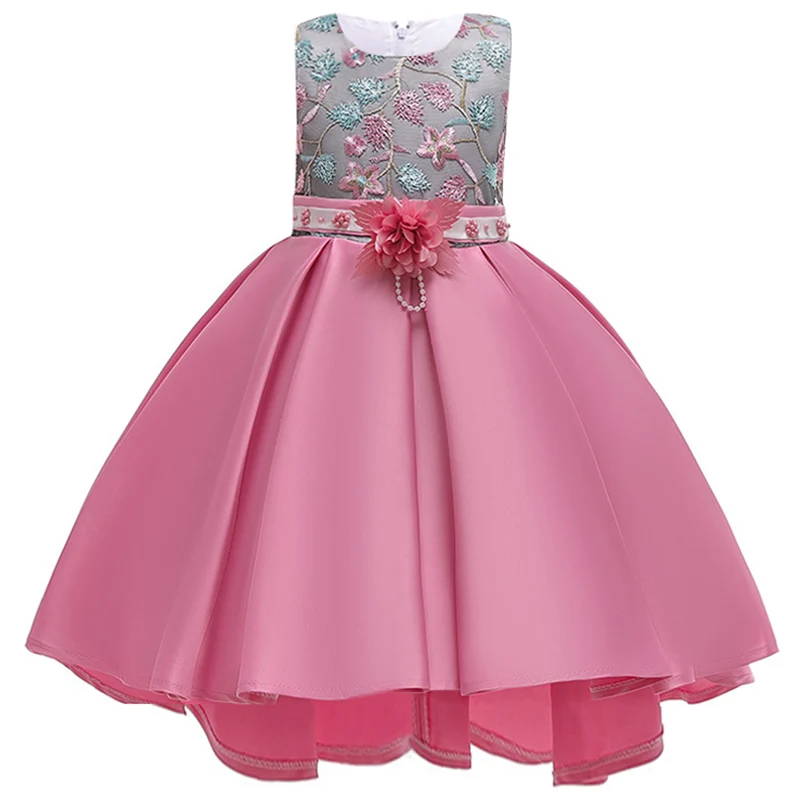 

Kids Tutu Birthday Princess summer Party Dress for Girls Infant Beading embroidery Children Bridesmaid Dress for Girl Clothes