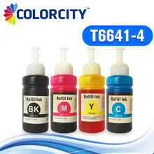 4*70 мл совместимый набор заправки чернил, красителей t6641 664 для Epson L100 L101 L110 L200 L201 L210 L220 L300 L350 L351 L355 L550 L555 L565