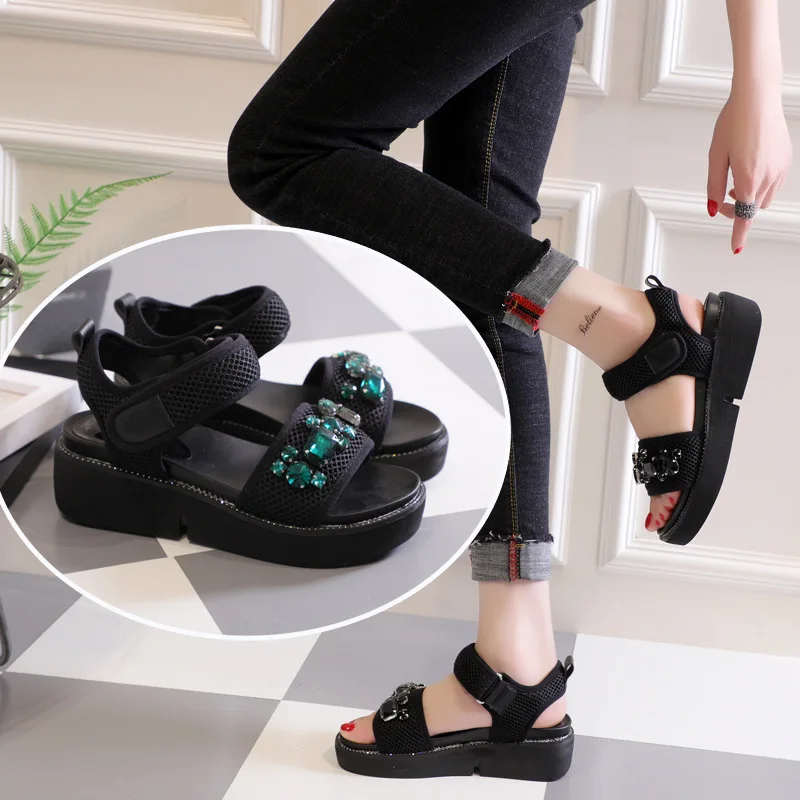

Slope Flat Bottom Slope Student Sandals Woman Beach Size Women's Shoes