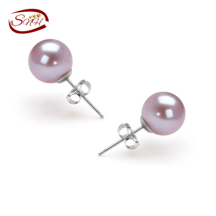 

7mm purple round jewelry earrings