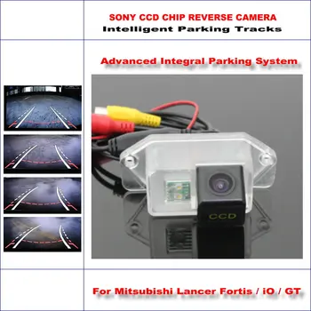 

Intelligent Parking Tracks Rear Camera For Mitsubishi Lancer Fortis / iO / GT Reverse / NTSC RCA AUX HD SONY CCD 580 TV Lines
