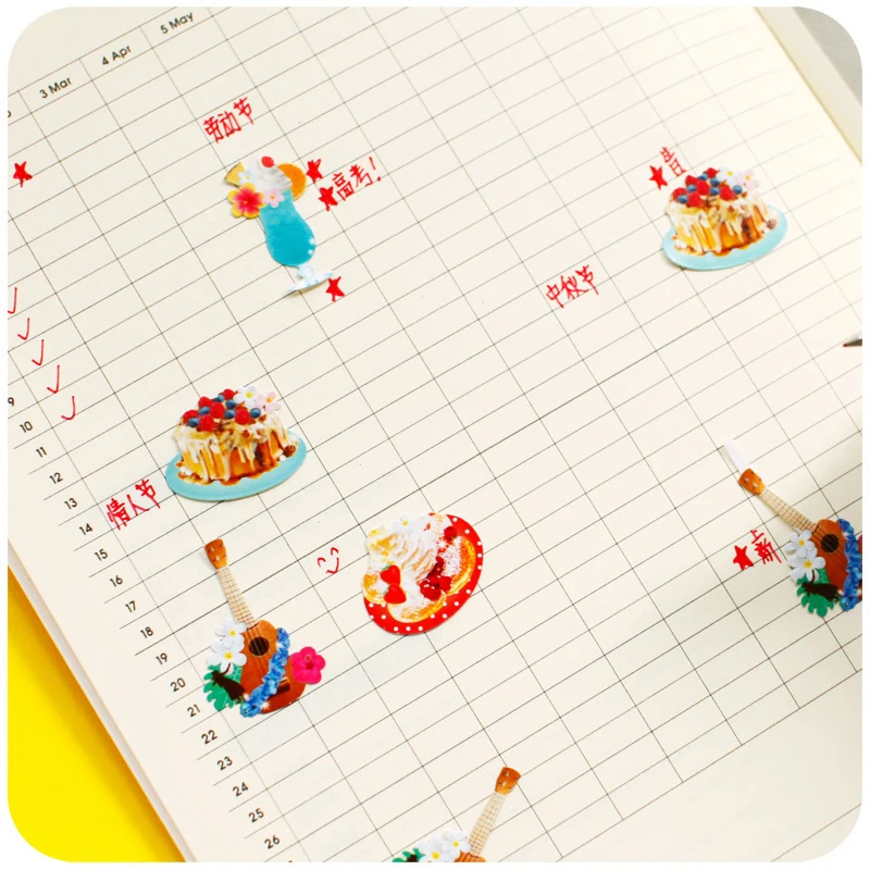 

26x19cm new sketchbook error correction note book memos month planner agenda 2017 correction notebook for school kids organizer