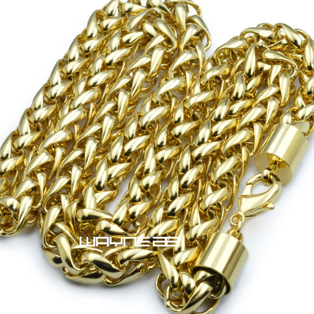 N309-Heavy золото tone50cm 60 cm, 70cm длина Мужчины Женщины Твердые звено ожерелье цепь 7MM W
