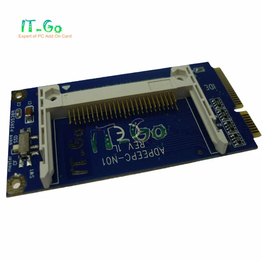 

IT-GO mini PCIe CF Converter Card Mini PCI-E To CF Card Type I II Adapter for ASus EeePC